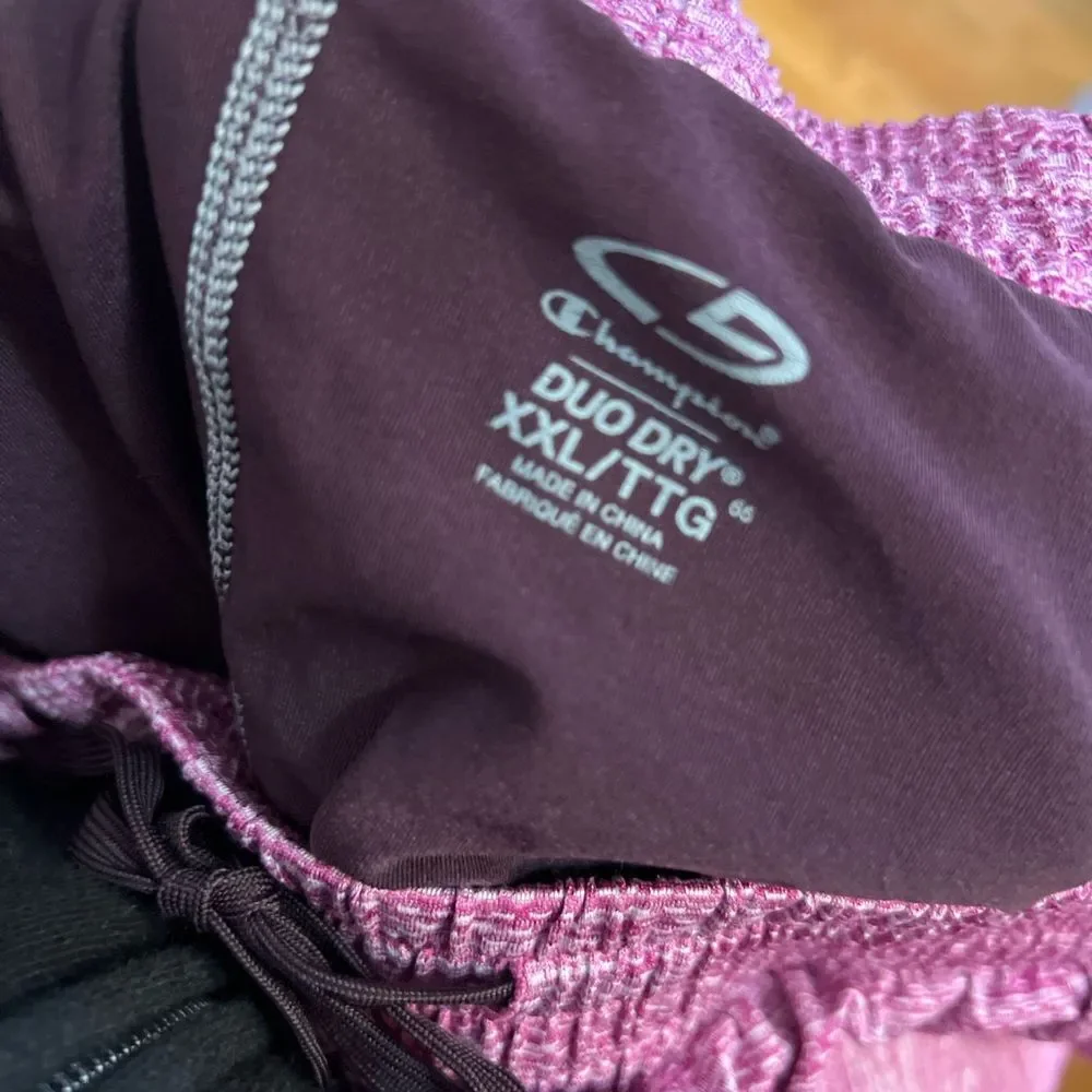 Champion Women's Pink and Purple Athletic Shorts